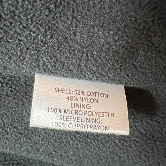 Eileen Fisher Jacket Womens Large Black Fleece Lined Removable Hood High Neck - Picture 11 of 16